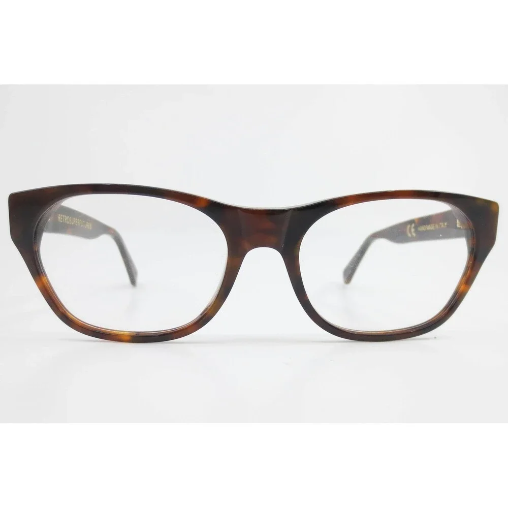 Retrosuperfuture Dark Havana Tortoise Cat Eye Eyeglasses Frames Hand Made Italy